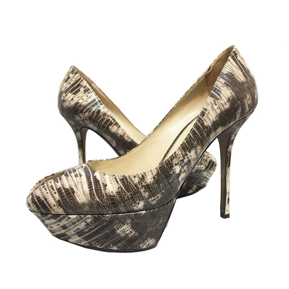 Sergio Rossi Scarpe Donna Blunt Snakeskin Heel